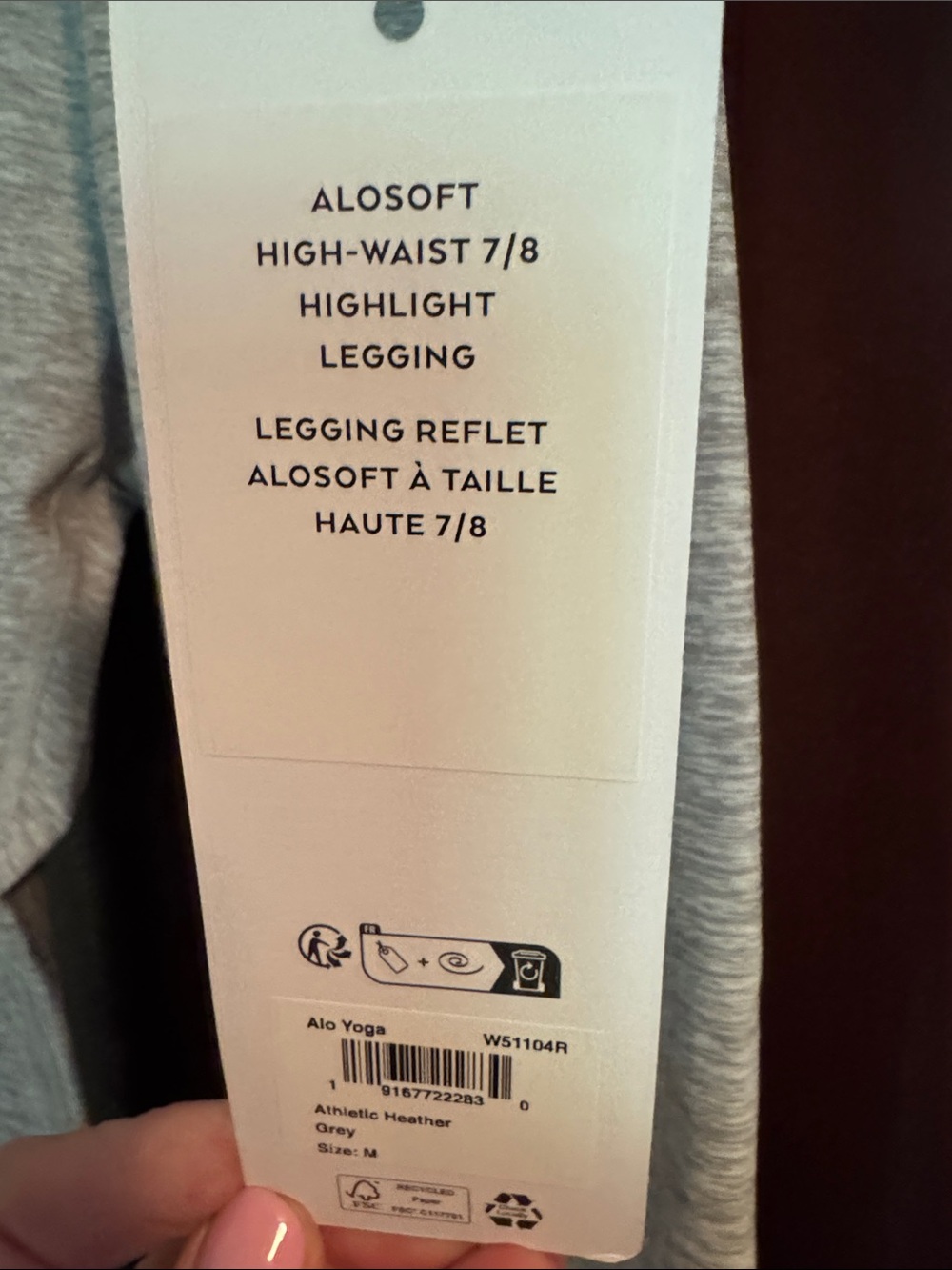 ALO YOGA Alosoft High-Waist 7/8 Highlight Legging NWT - Picture 3 of 3